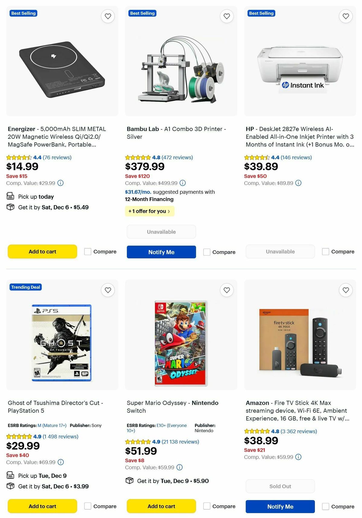 Best Buy Weekly Ad from December 2