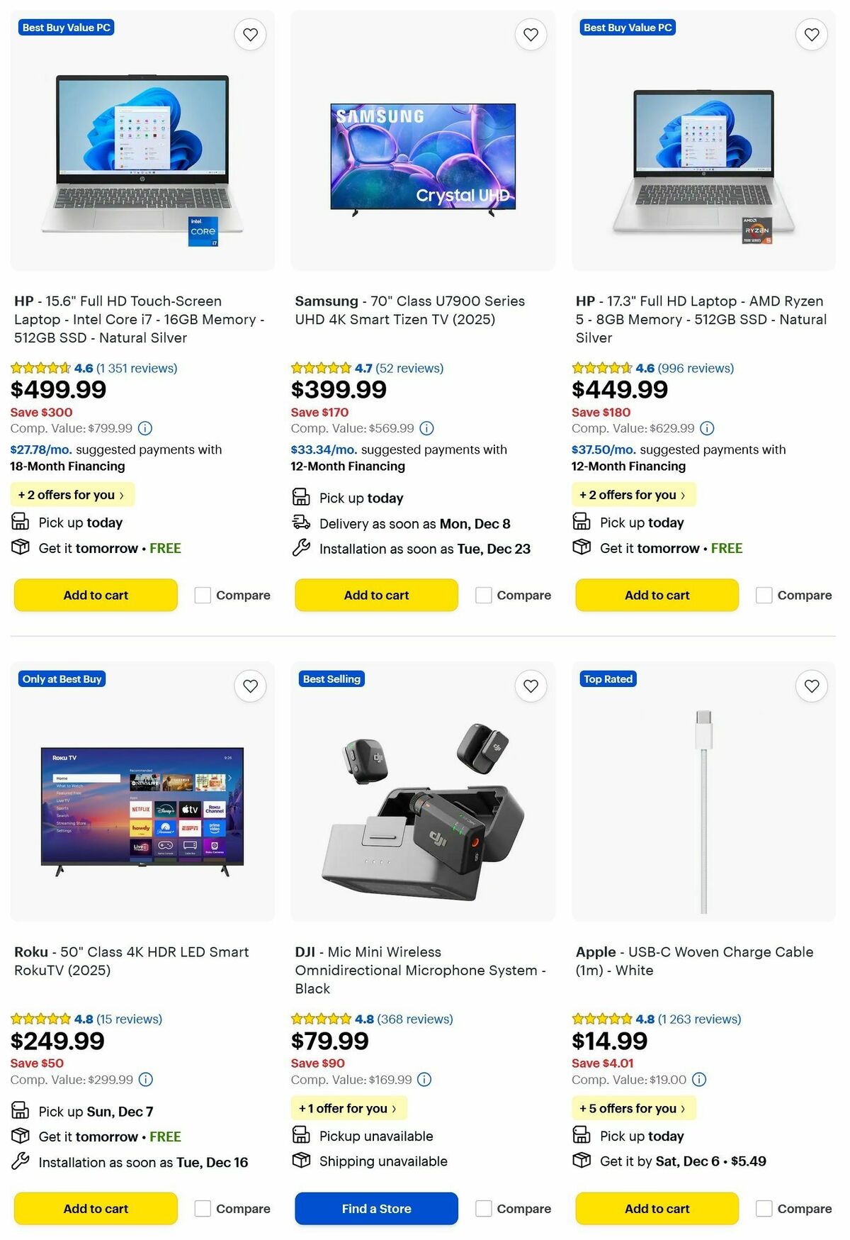 Best Buy Weekly Ad from December 2