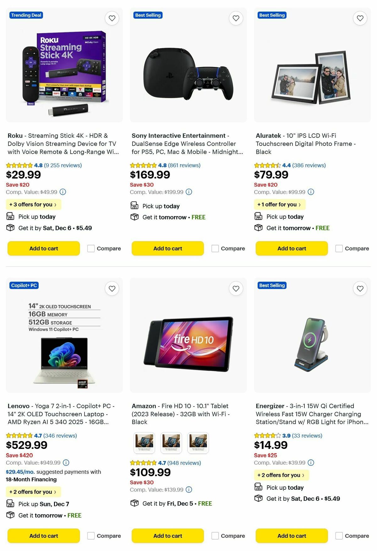 Best Buy Weekly Ad from December 2