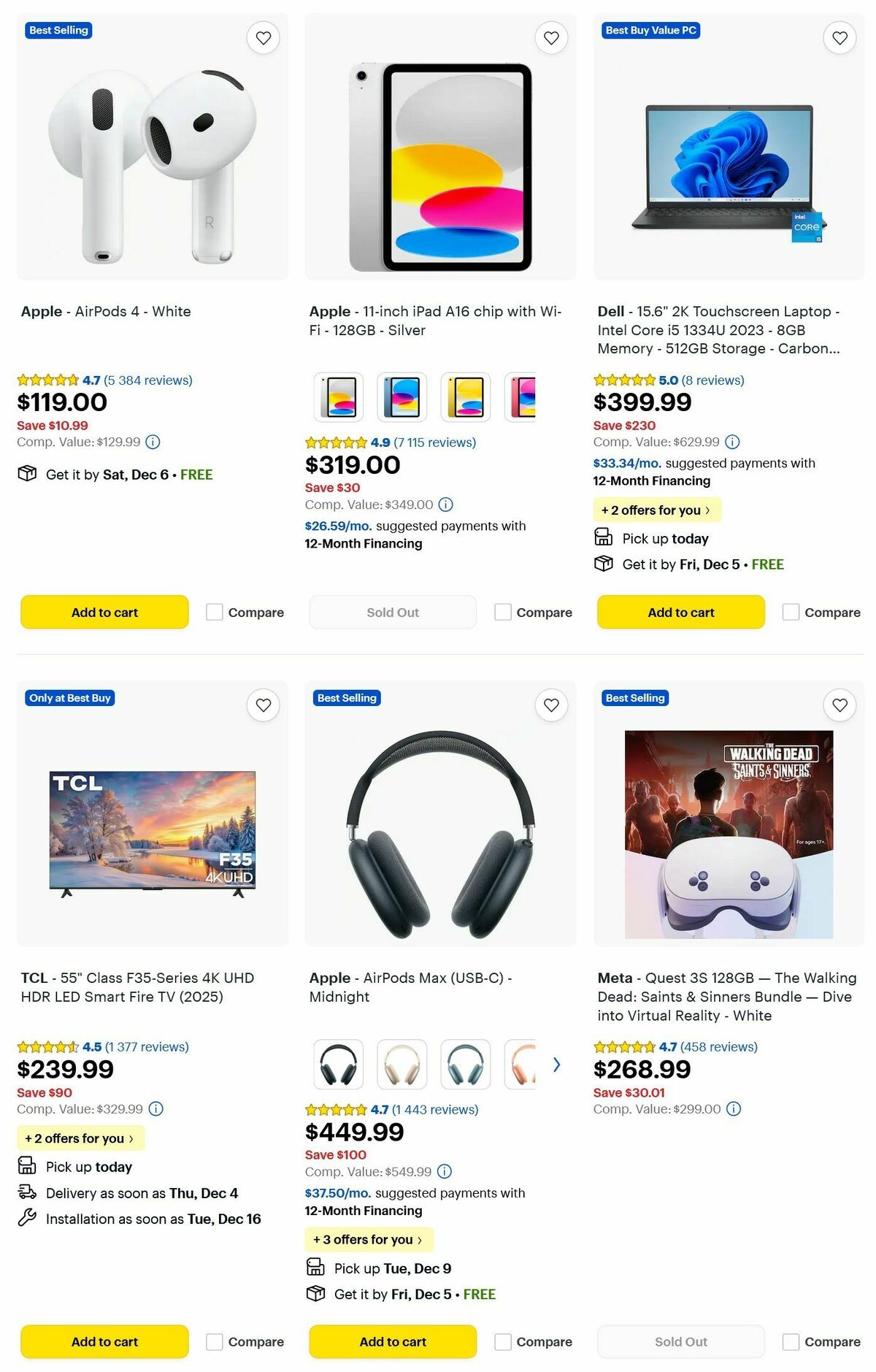 Best Buy Weekly Ad from December 2