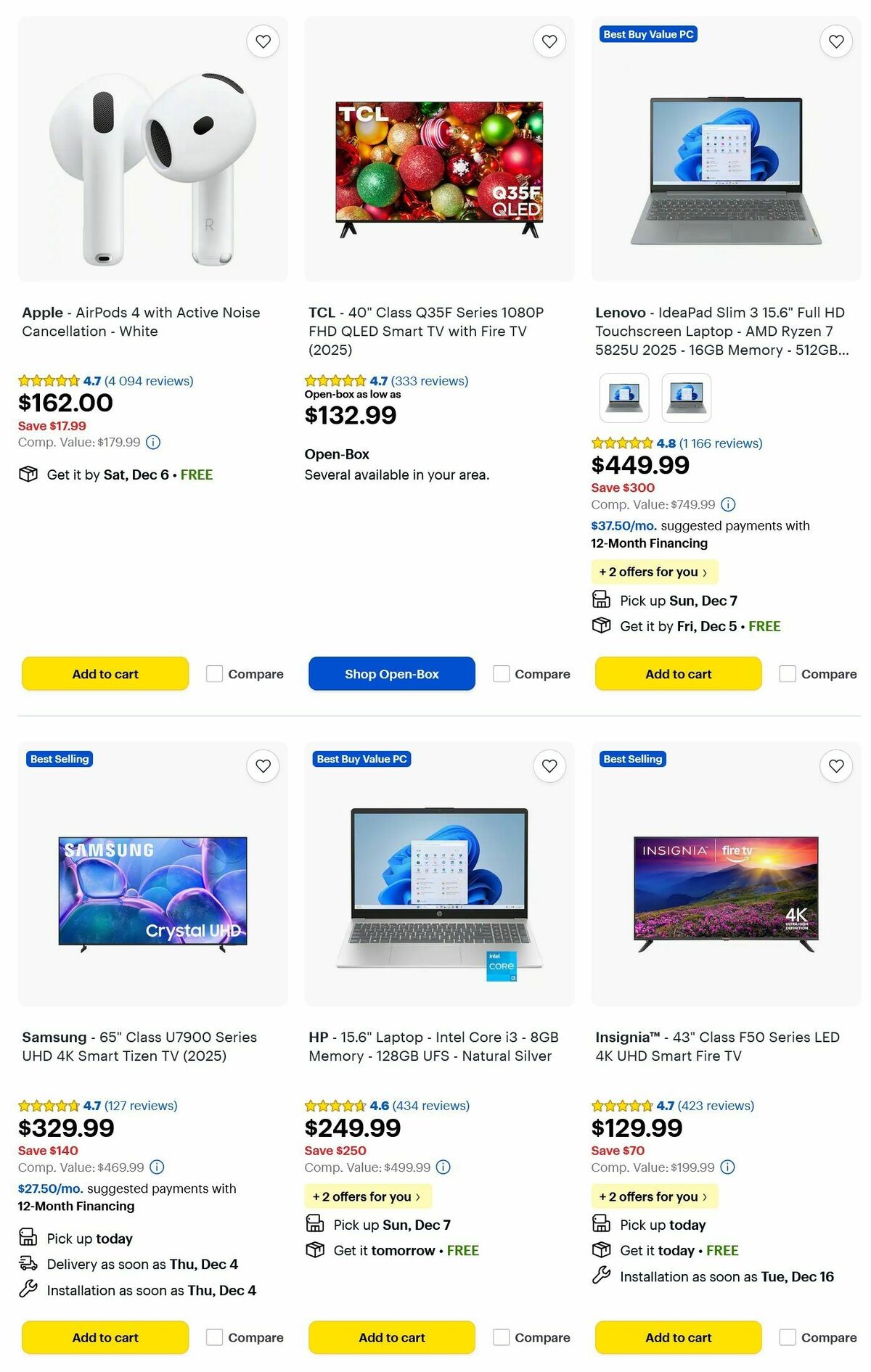 Best Buy Weekly Ad from December 2