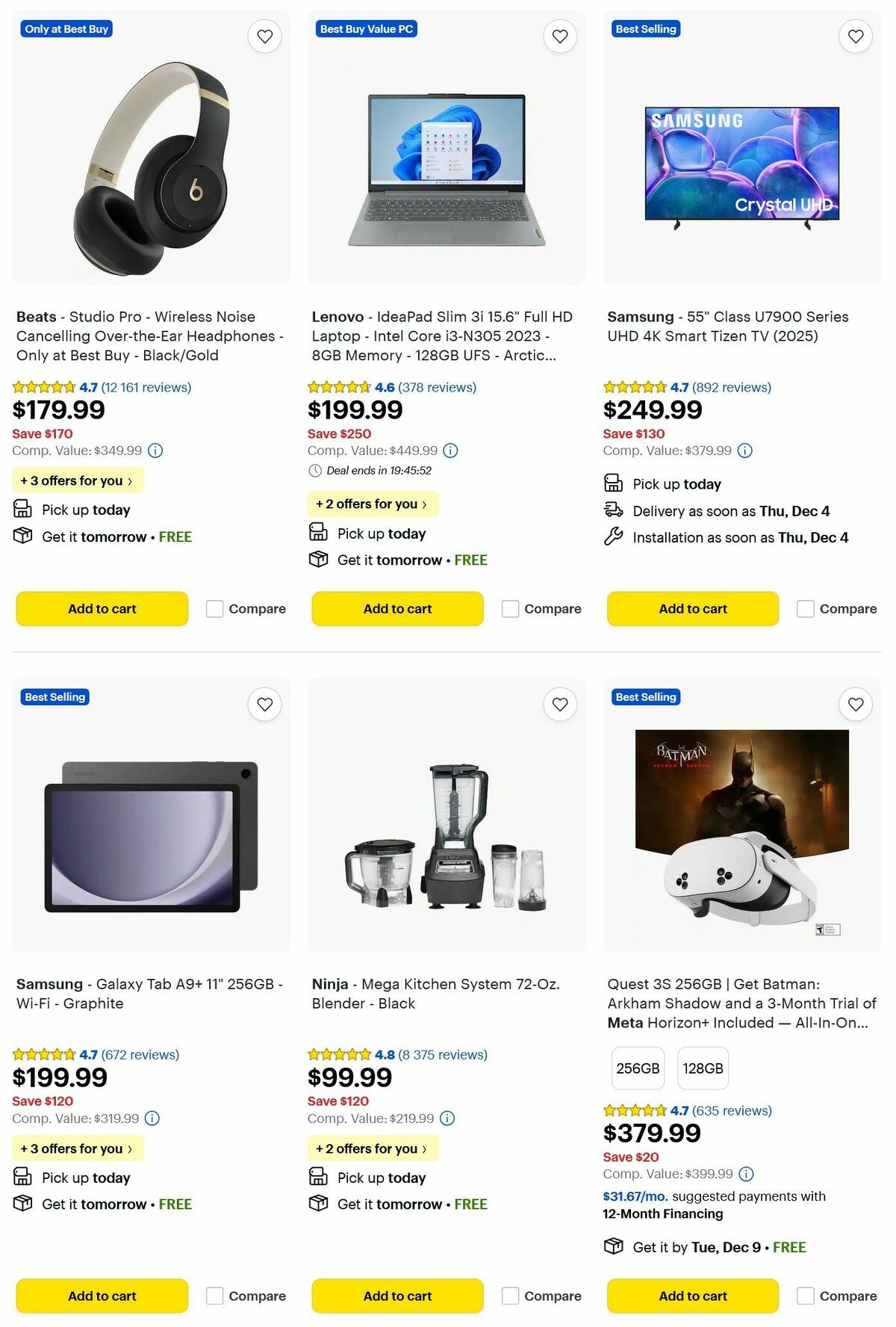 Best Buy Weekly Ad from December 2
