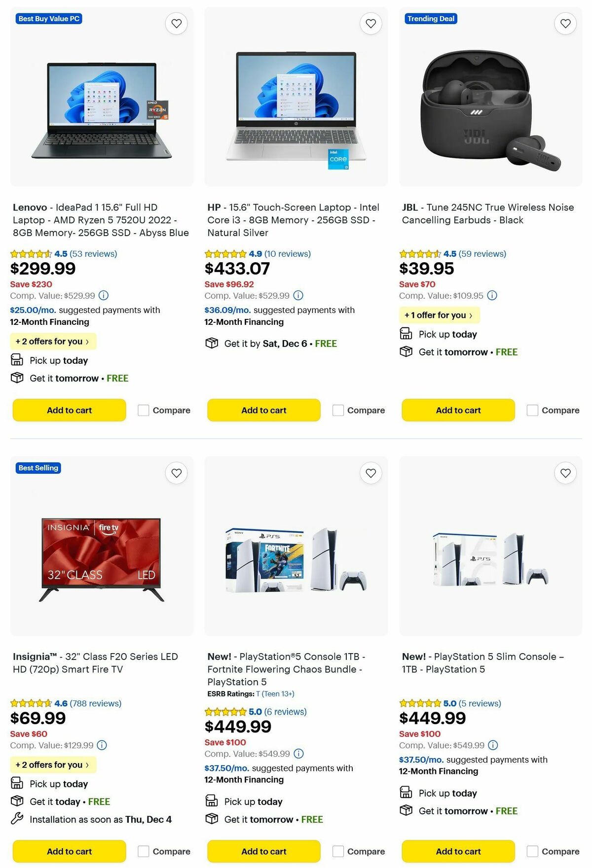 Best Buy Weekly Ad from December 2