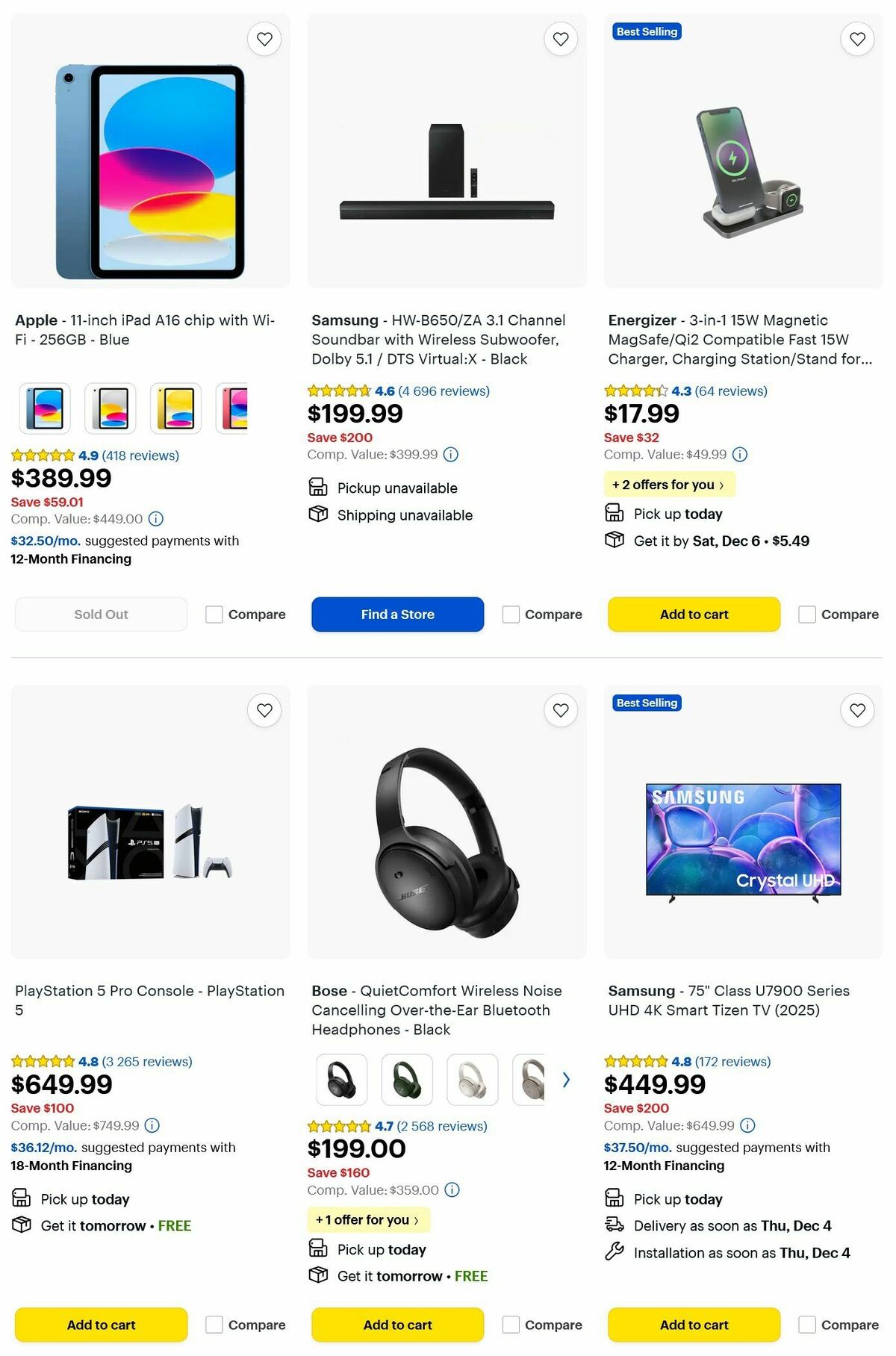 Best Buy Weekly Ad from December 2