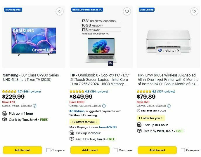 Best Buy Weekly Ad from January 2