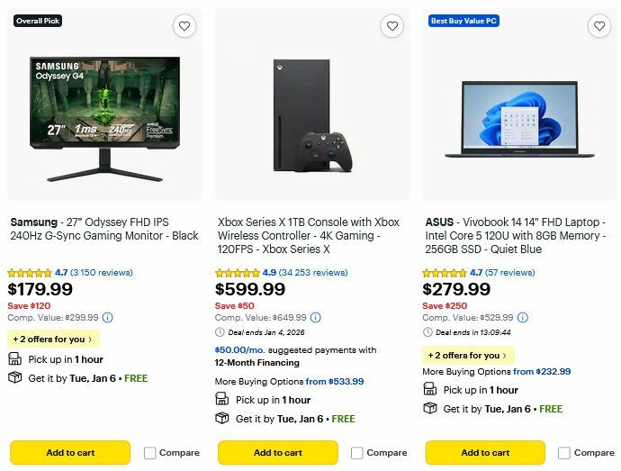 Best Buy Weekly Ad from January 2