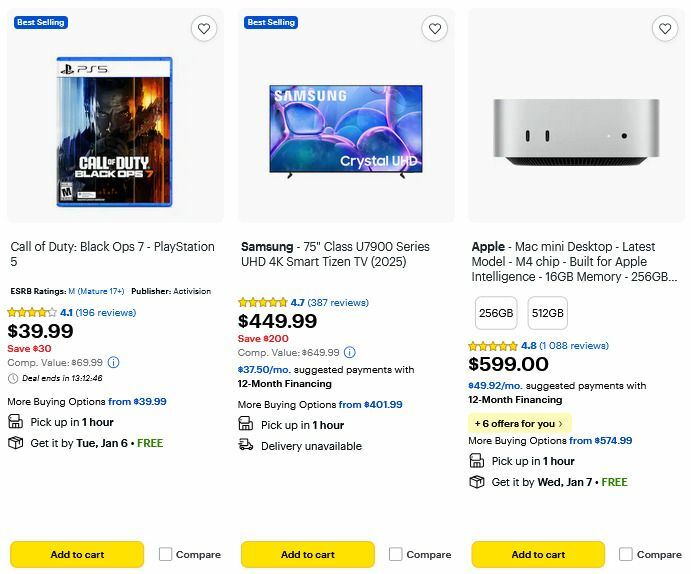 Best Buy Weekly Ad from January 2