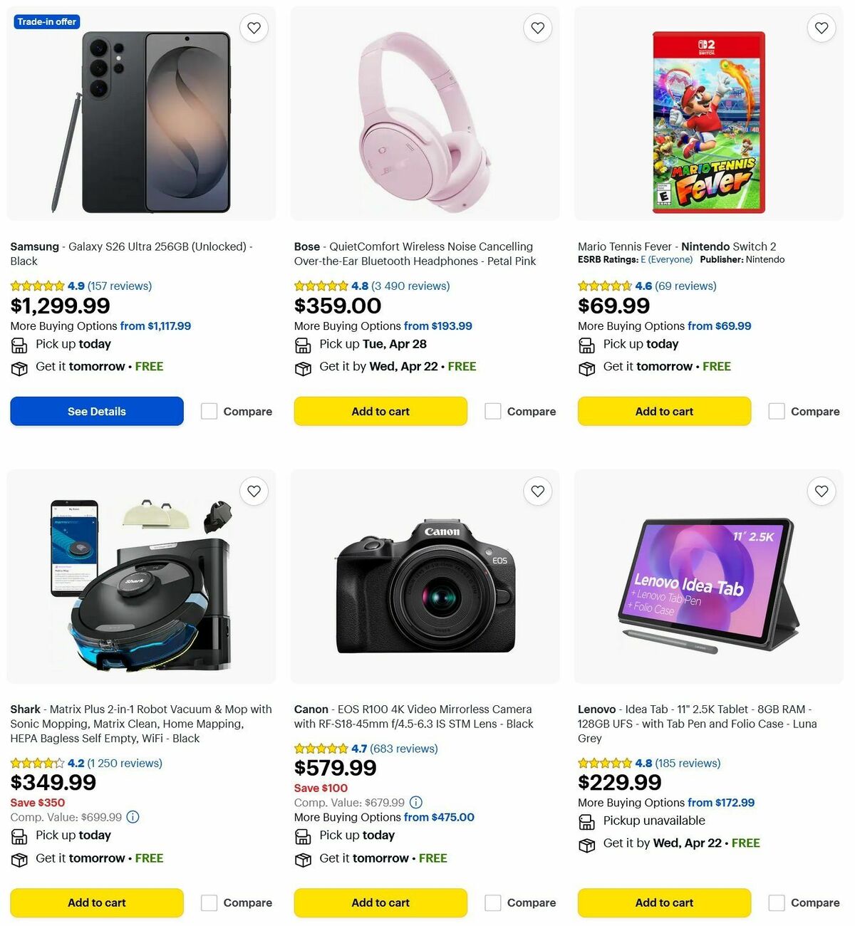 Best Buy Weekly Ad from April 20