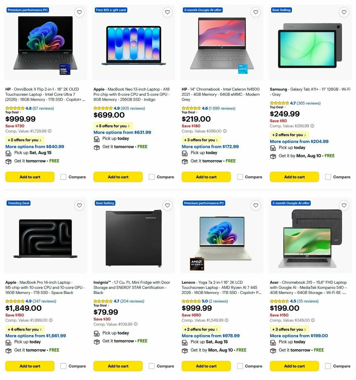 Best Buy Weekly Ad from August 8