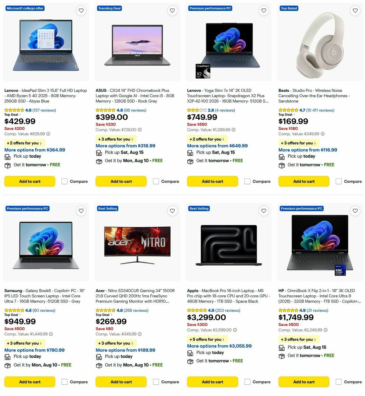 Best Buy Weekly Ad from August 8