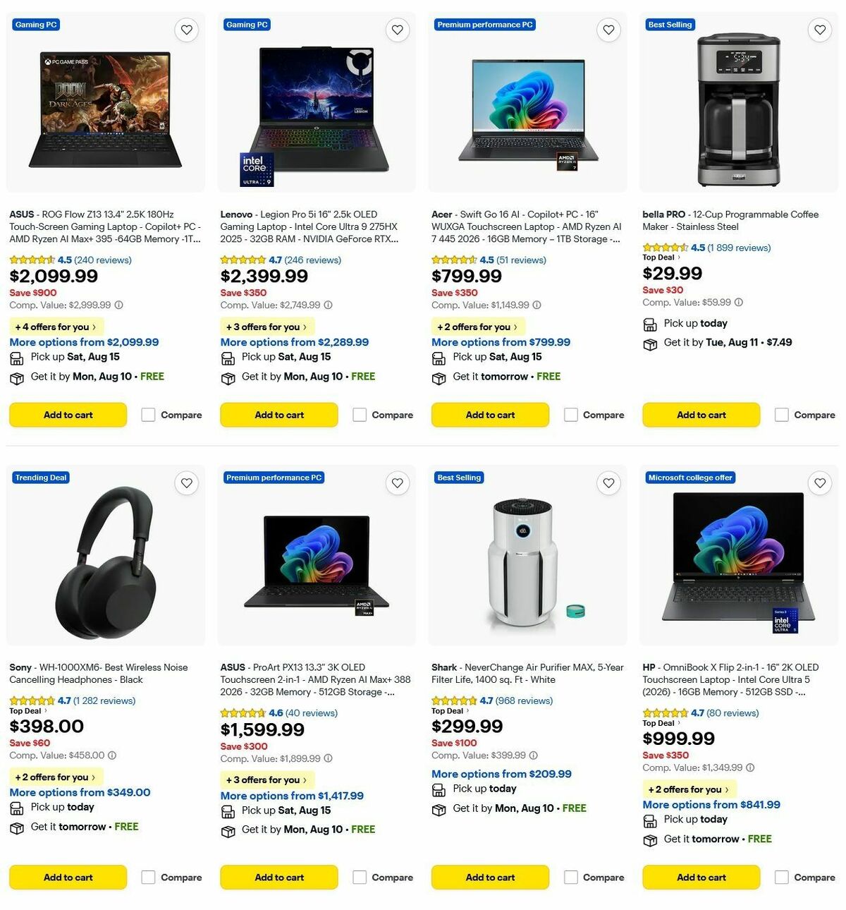 Best Buy Weekly Ad from August 8