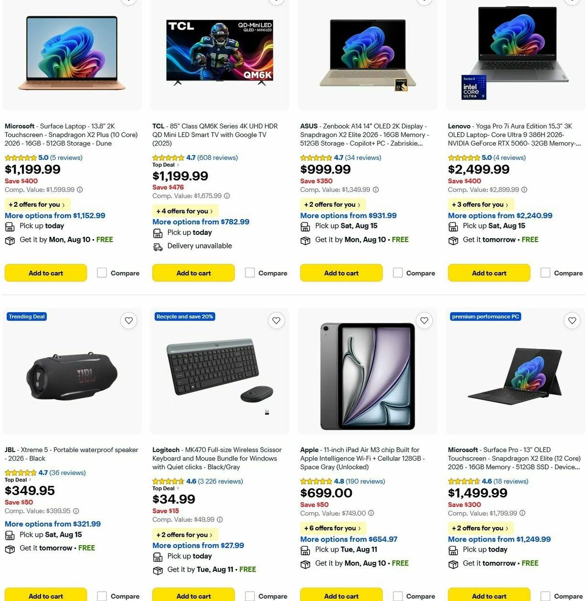Best Buy Weekly Ad from August 8