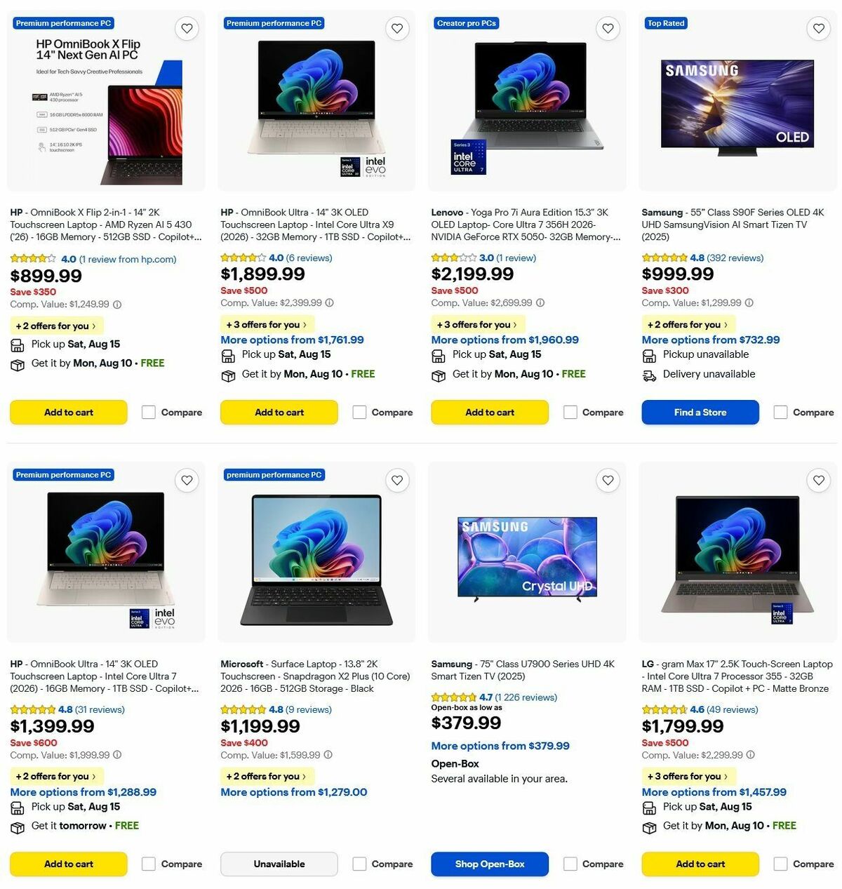 Best Buy Weekly Ad from August 8