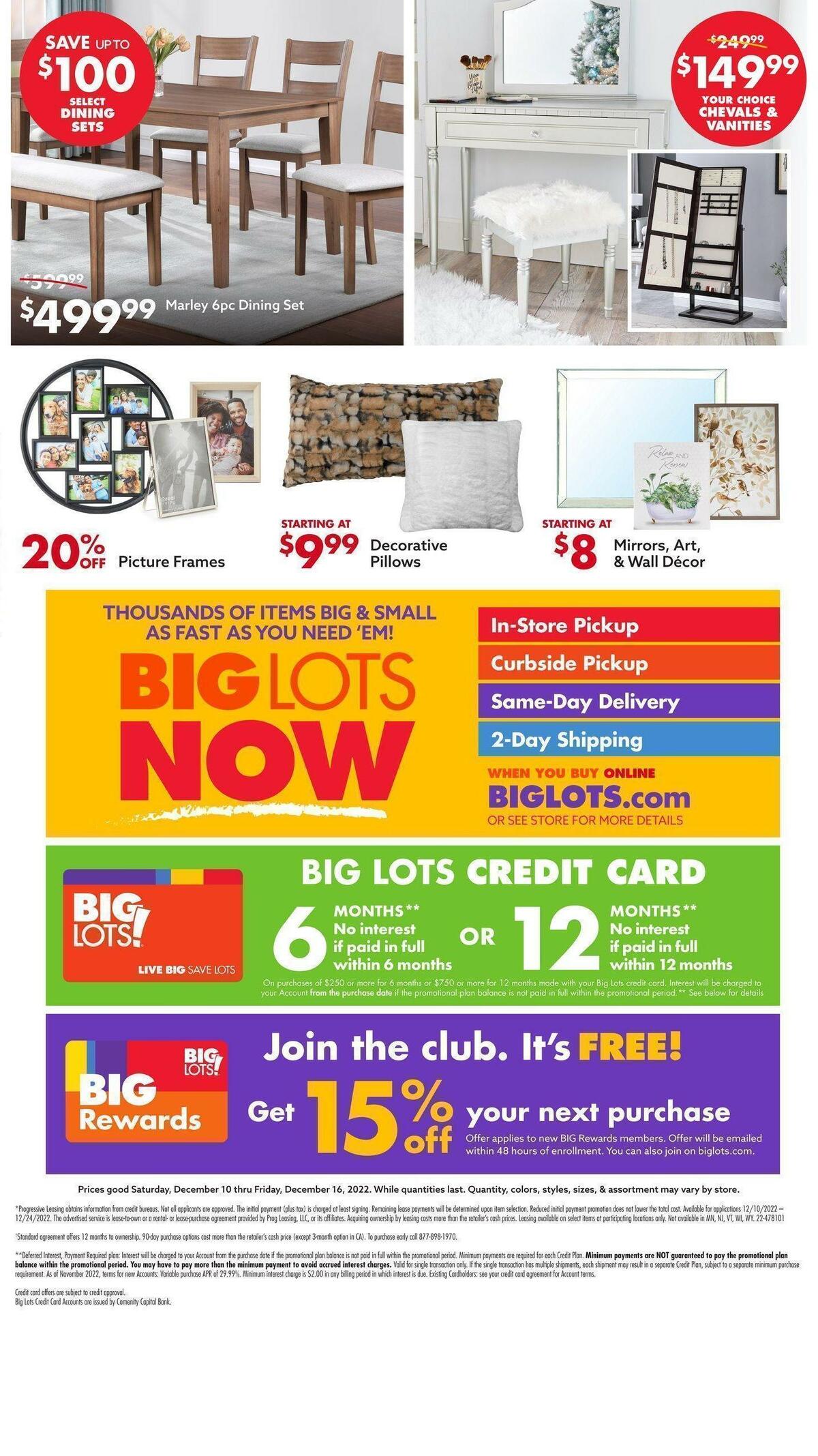 Big Lots Weekly Ad from December 10