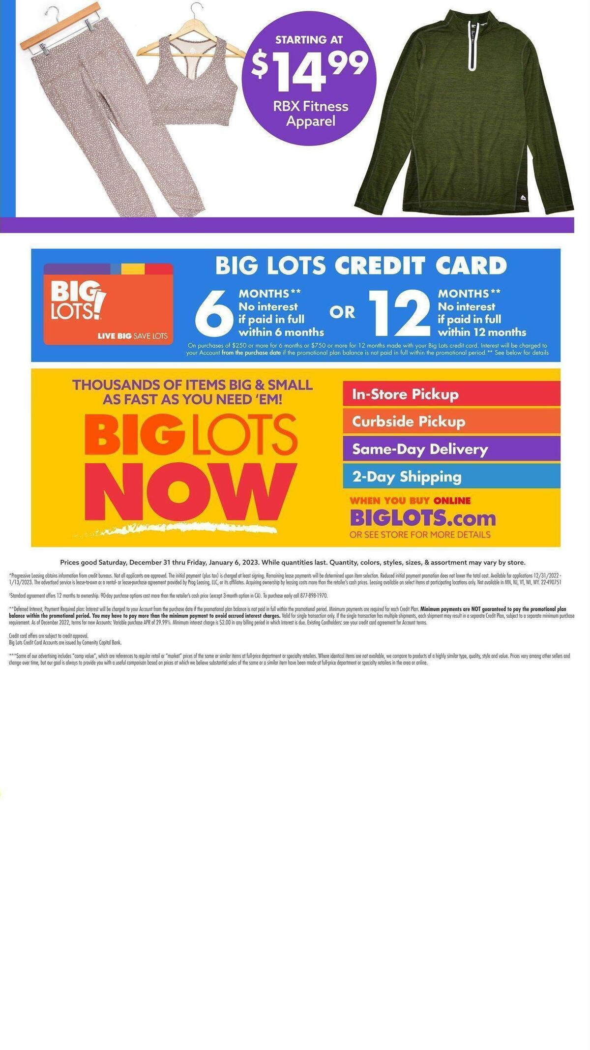 Big Lots Weekly Ad from December 31