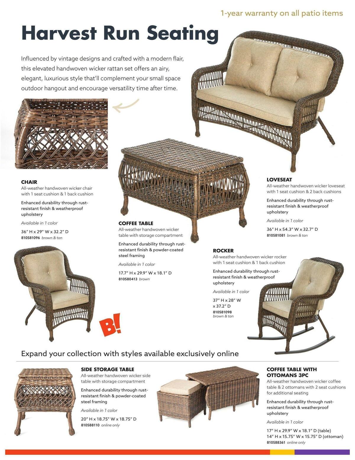 Big Lots Outdoor Living Weekly Ad from January 7