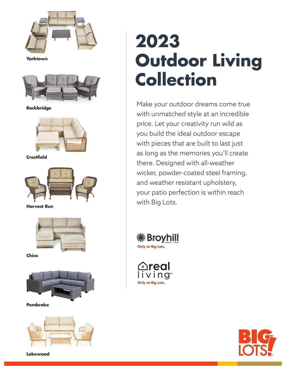 Big Lots Outdoor Living Weekly Ad from January 7