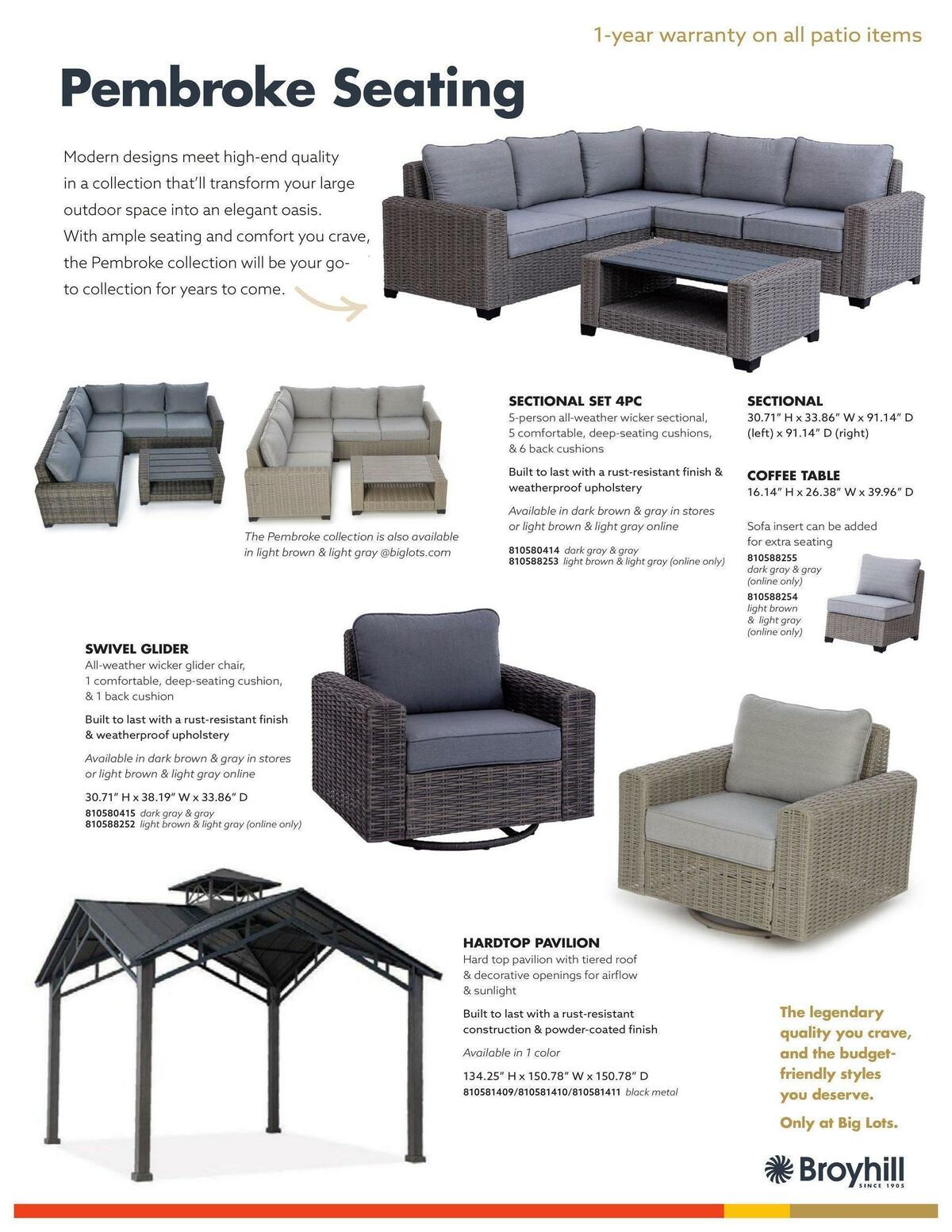 Big Lots Outdoor Living Weekly Ad from January 7