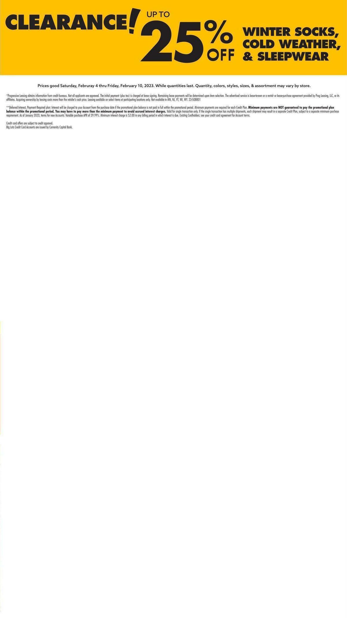 Big Lots Weekly Ad from February 4