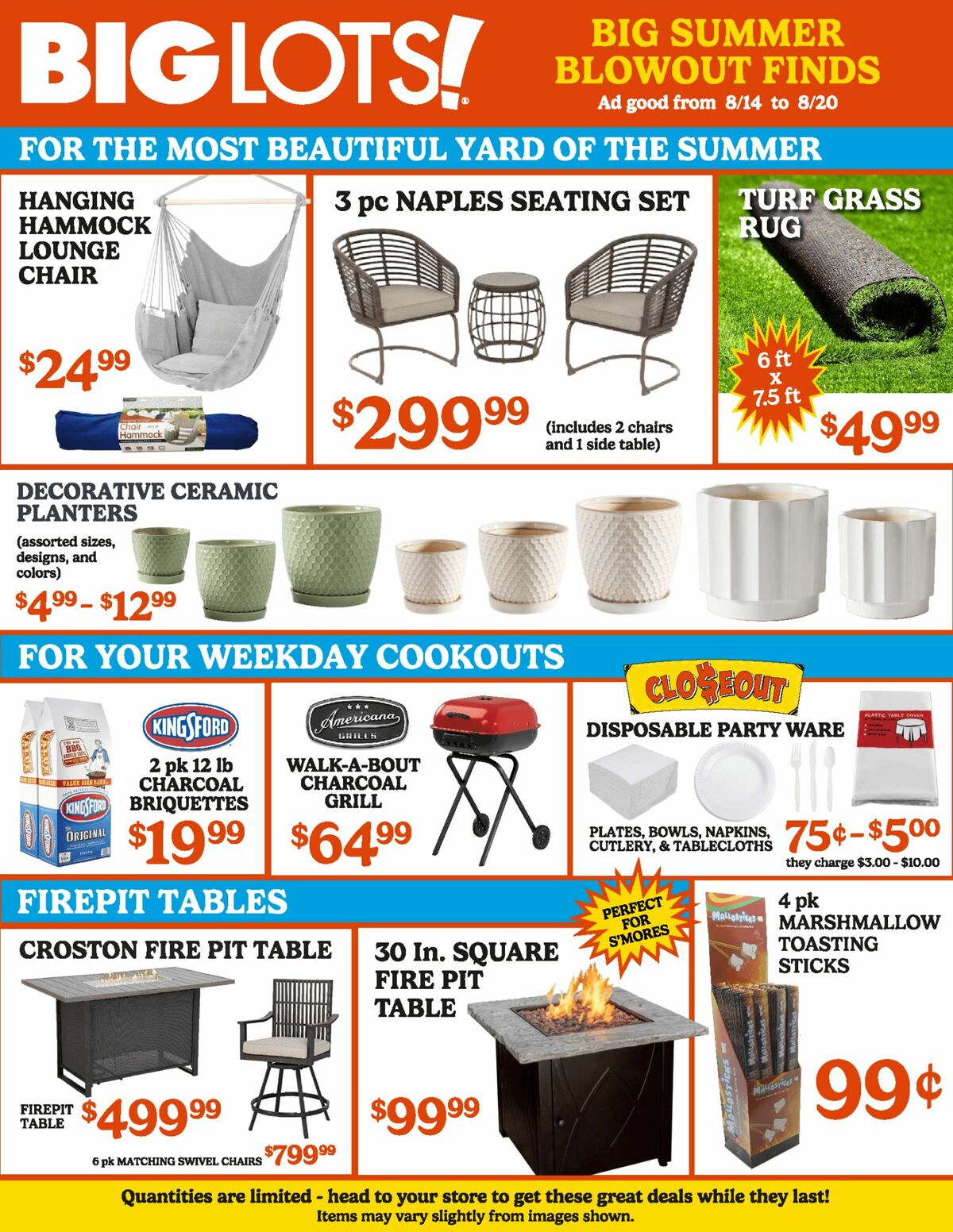 Big Lots Weekly Ad from August 14