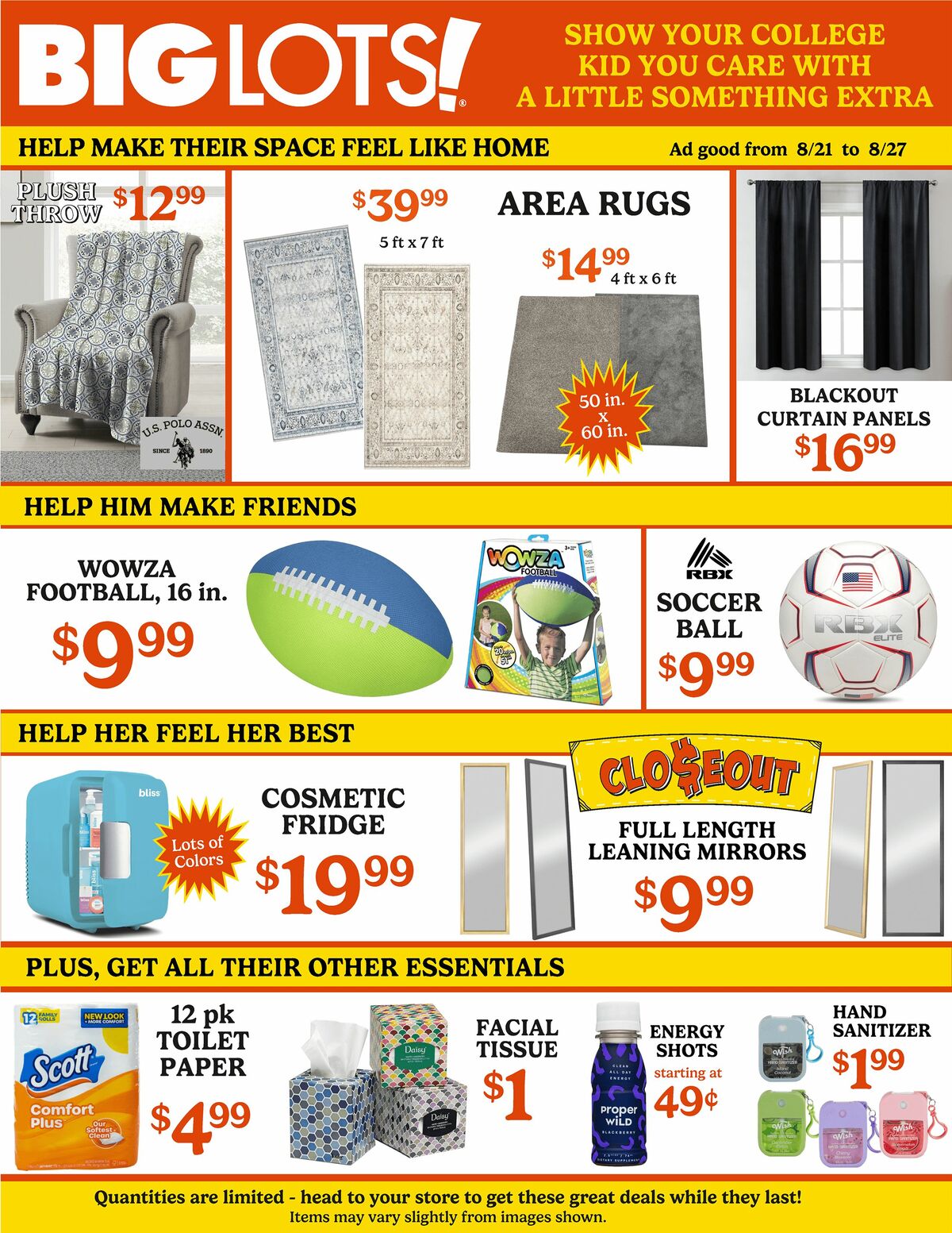 Big Lots Weekly Ad from August 21