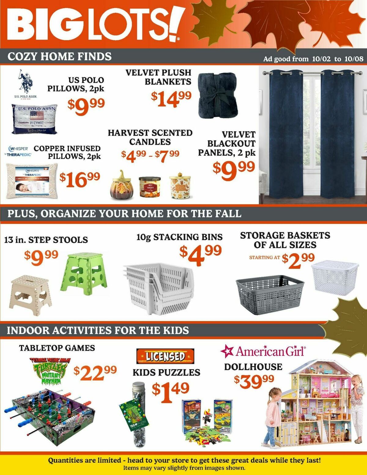 Big Lots Weekly Ad from October 2