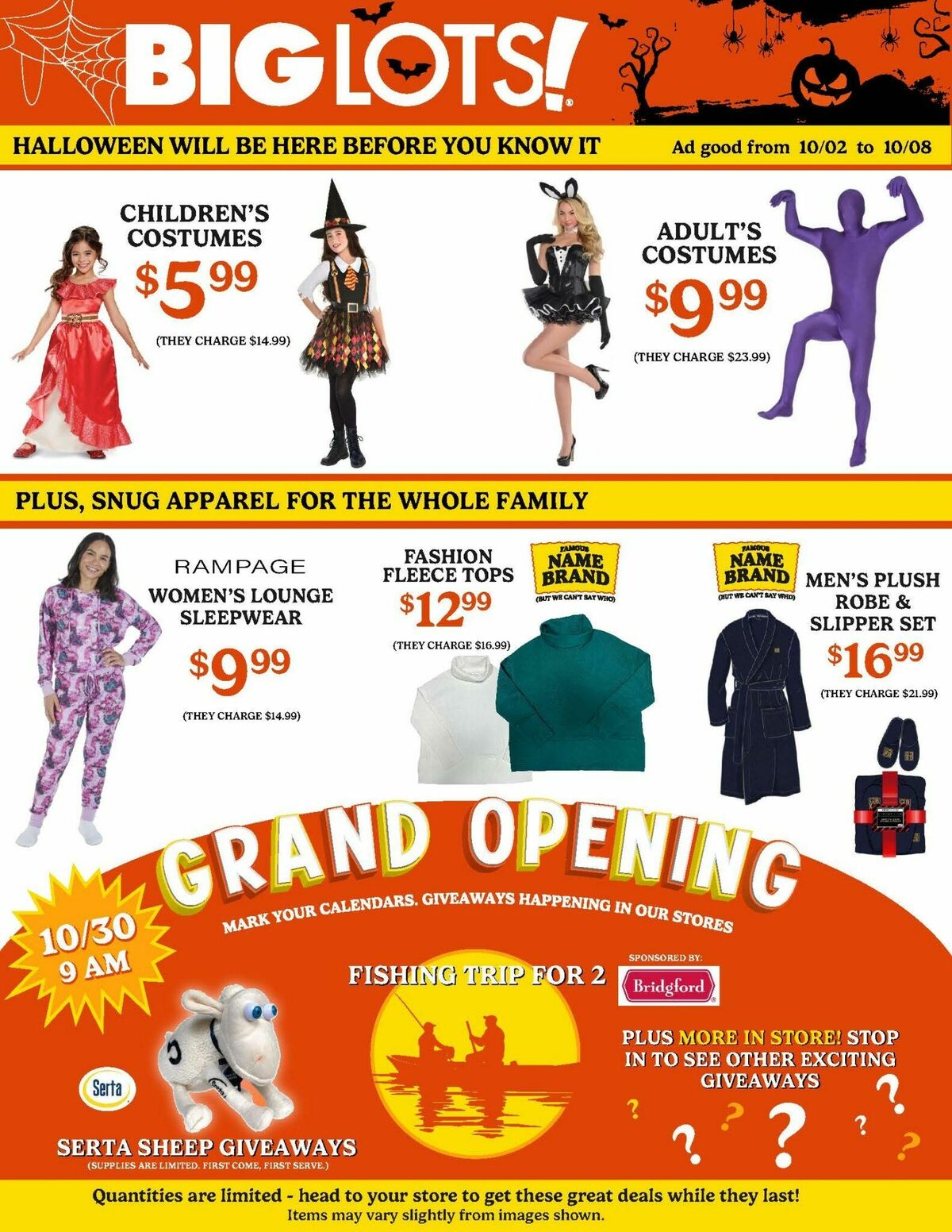 Big Lots Weekly Ad from October 2