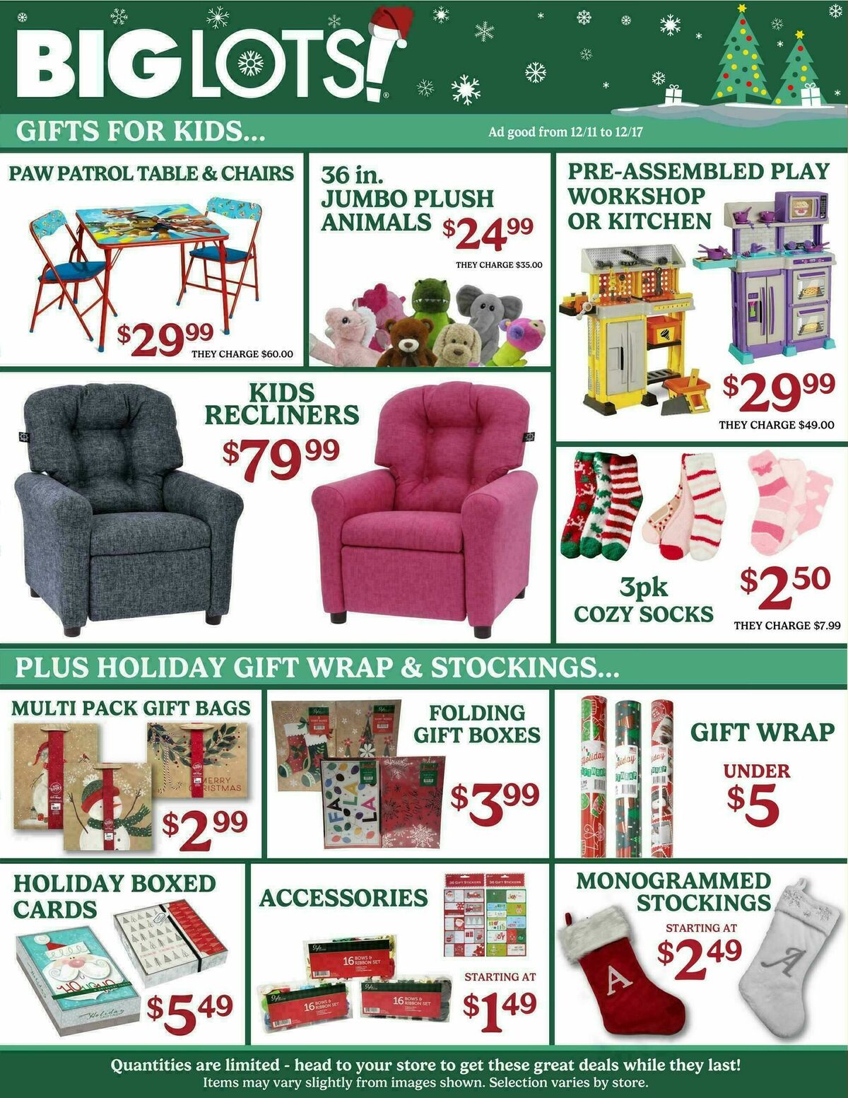 Big Lots Weekly Ad from December 11