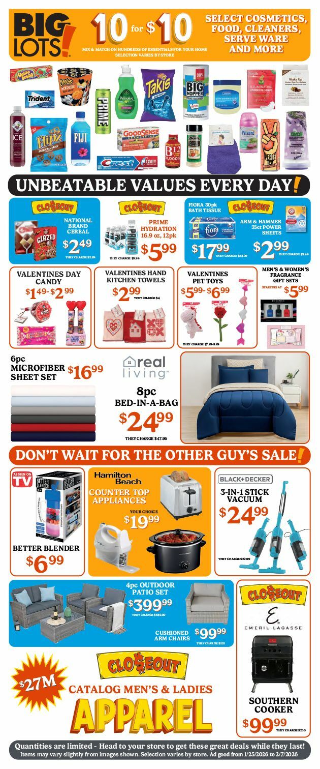 Big Lots Weekly Ad from January 25