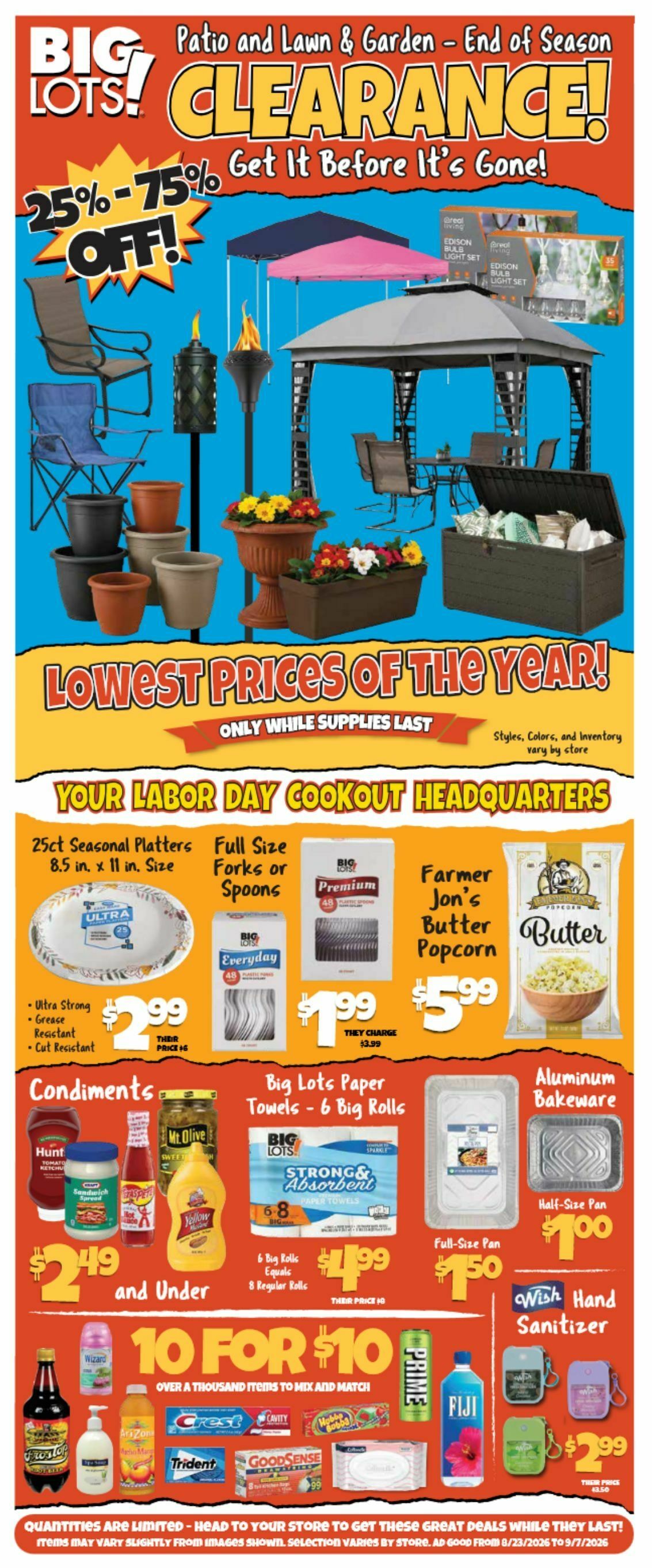 Big Lots Weekly Ad from August 23