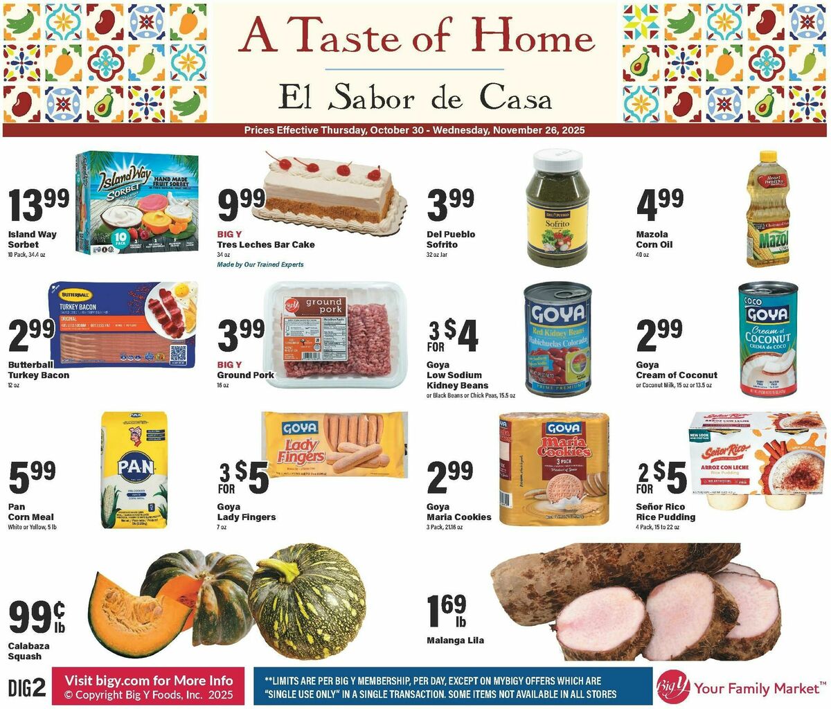 Big Y A Taste of Home Weekly Ad from October 30