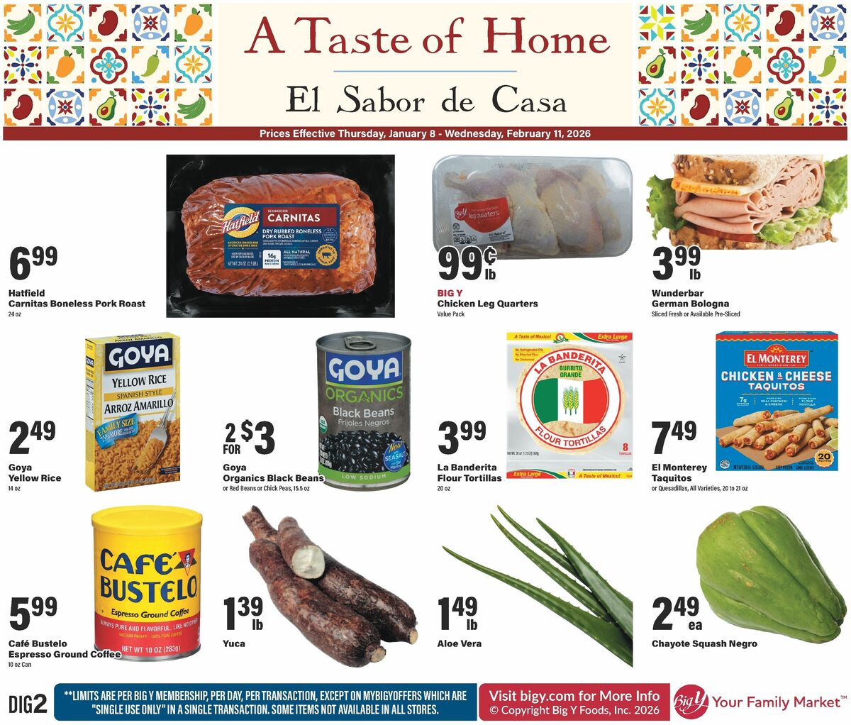 Big Y A Taste of Home Weekly Ad from January 8