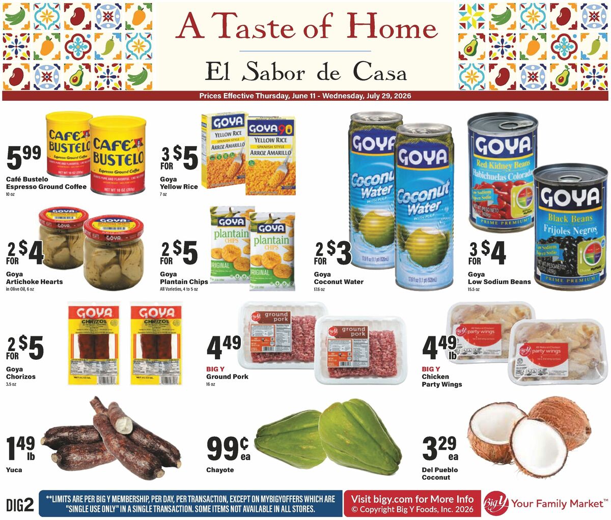 Big Y A Taste of Home Weekly Ad from June 11