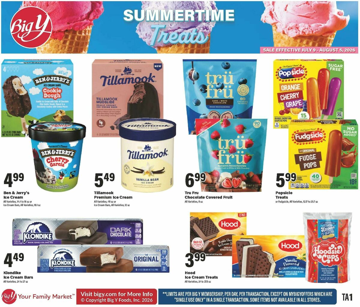 Big Y Summertime Treats Weekly Ad from July 10