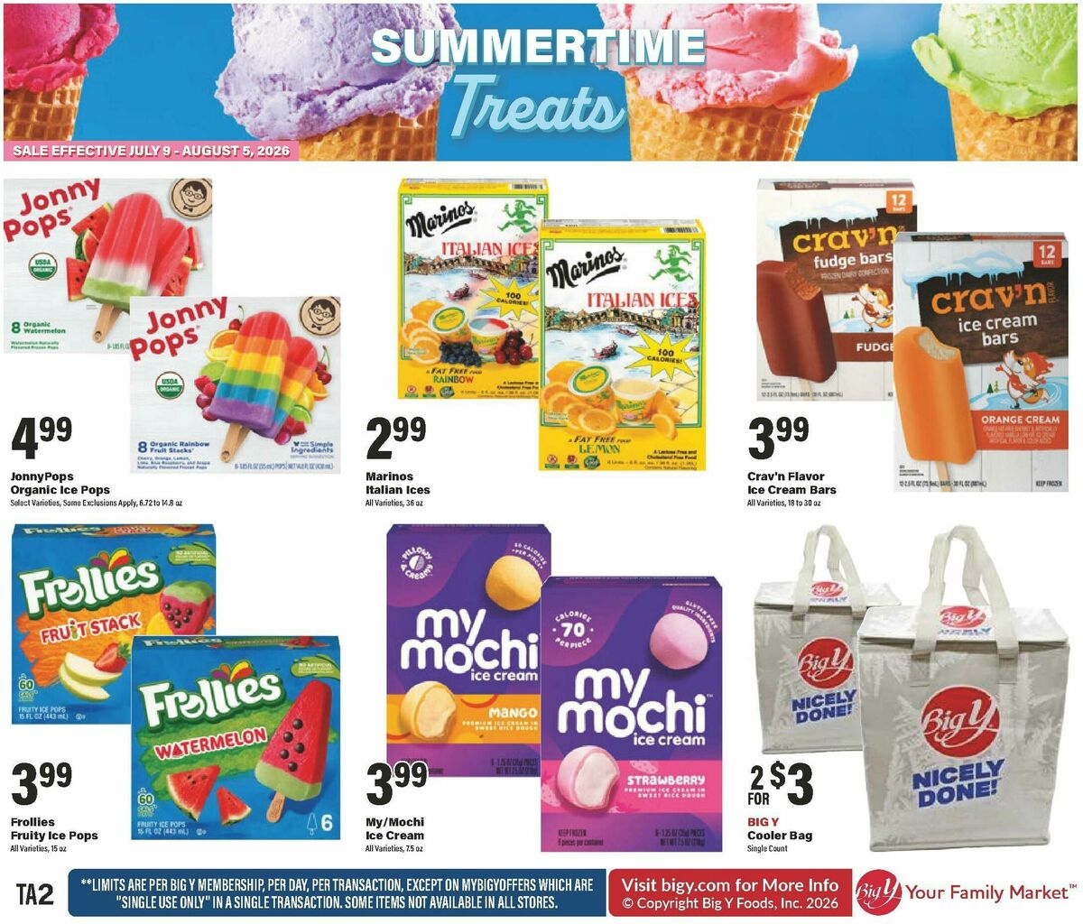 Big Y Summertime Treats Weekly Ad from July 10