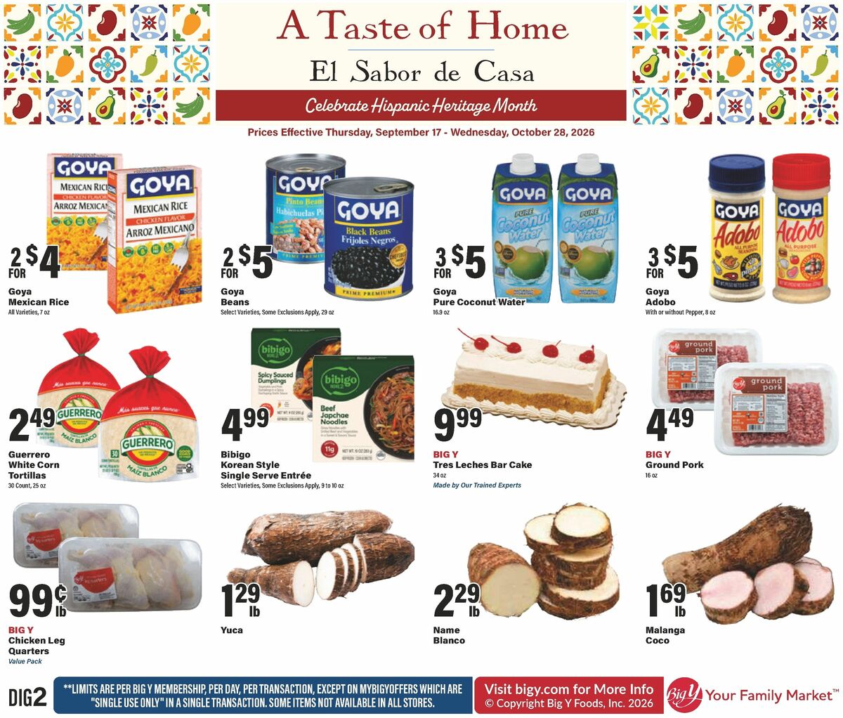 Big Y A Taste of Home Weekly Ad from September 17