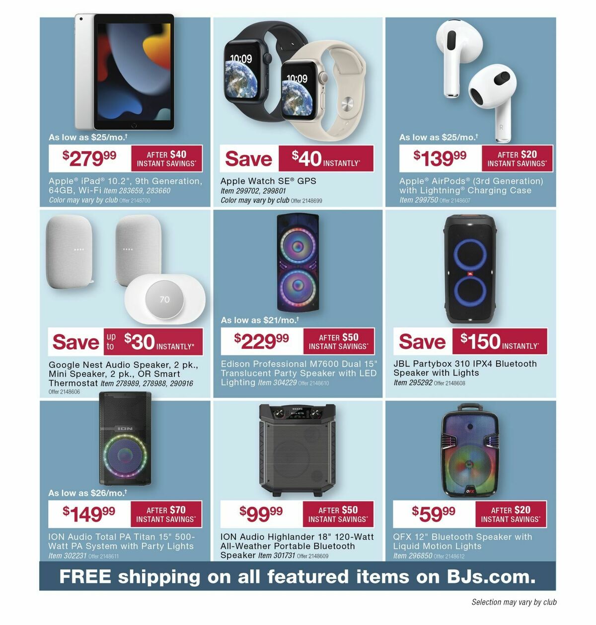 BJ's Wholesale Club Weekly Ad from August 10