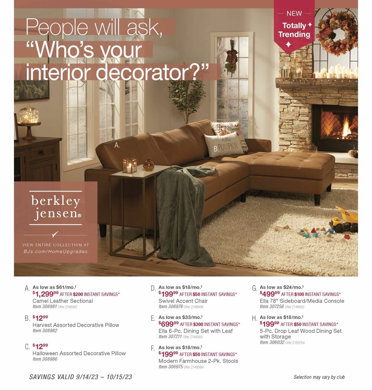 BJ's Wholesale Club Weekly Ad from September 25