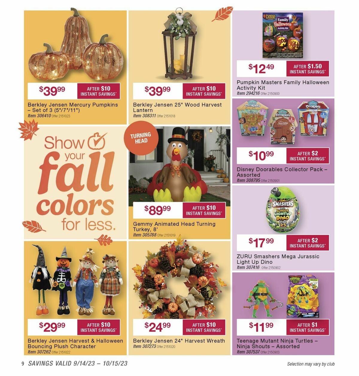 BJ's Wholesale Club Weekly Ad from September 25