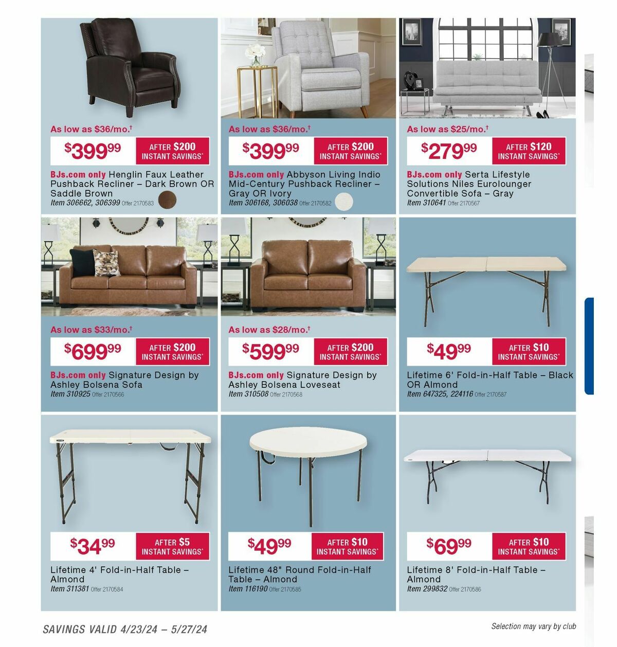 BJ's Wholesale Club Weekly Ad from April 23