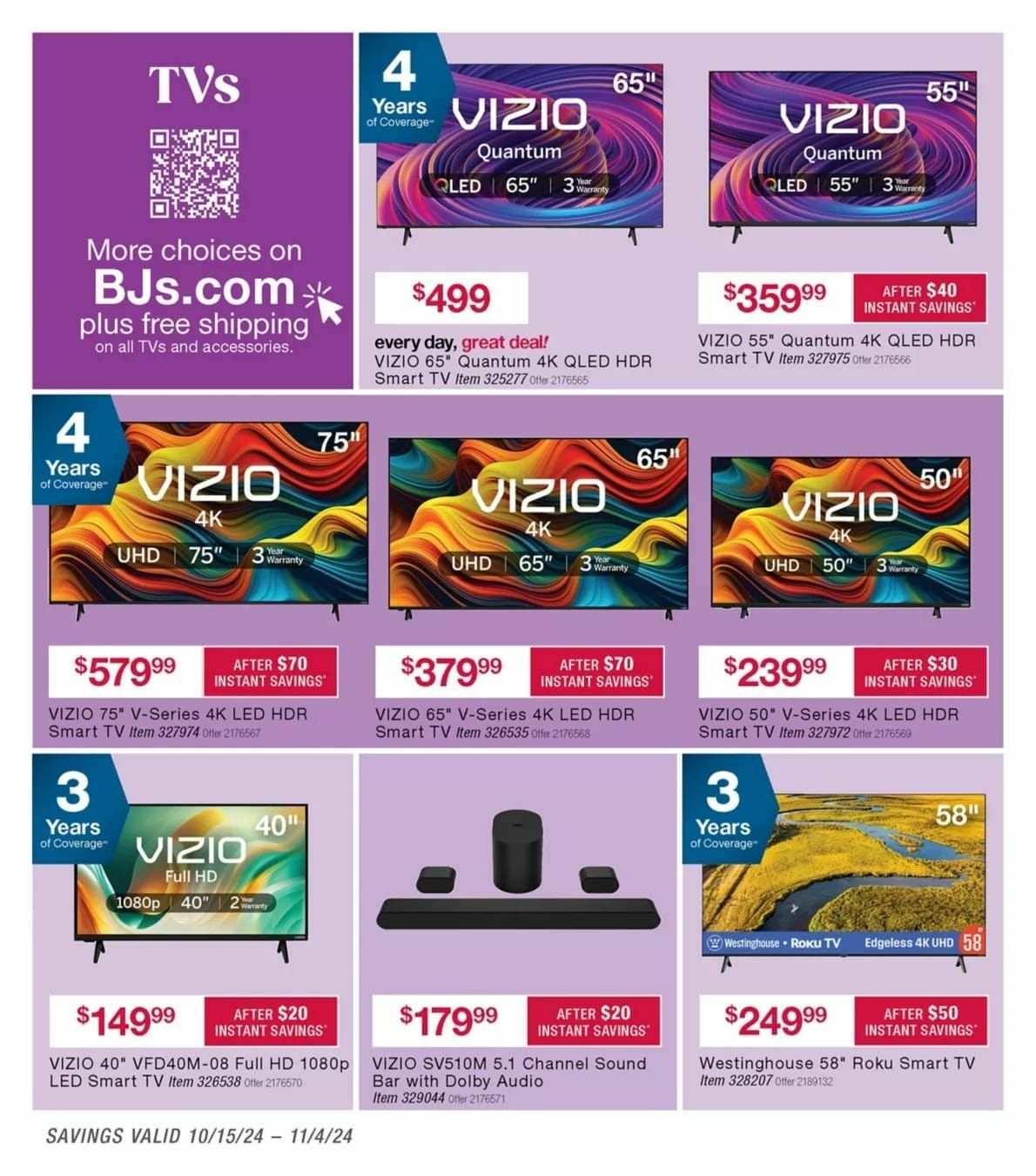 BJ's Wholesale Club Weekly Ad from October 14