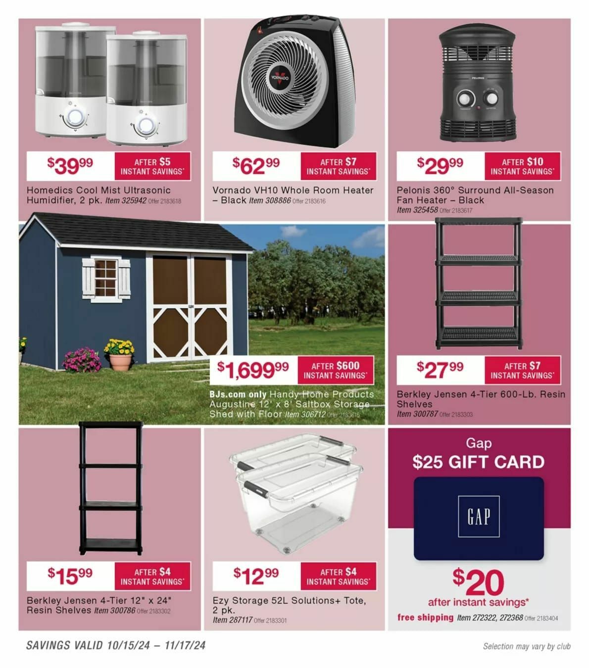 BJ's Wholesale Club Weekly Ad from October 14