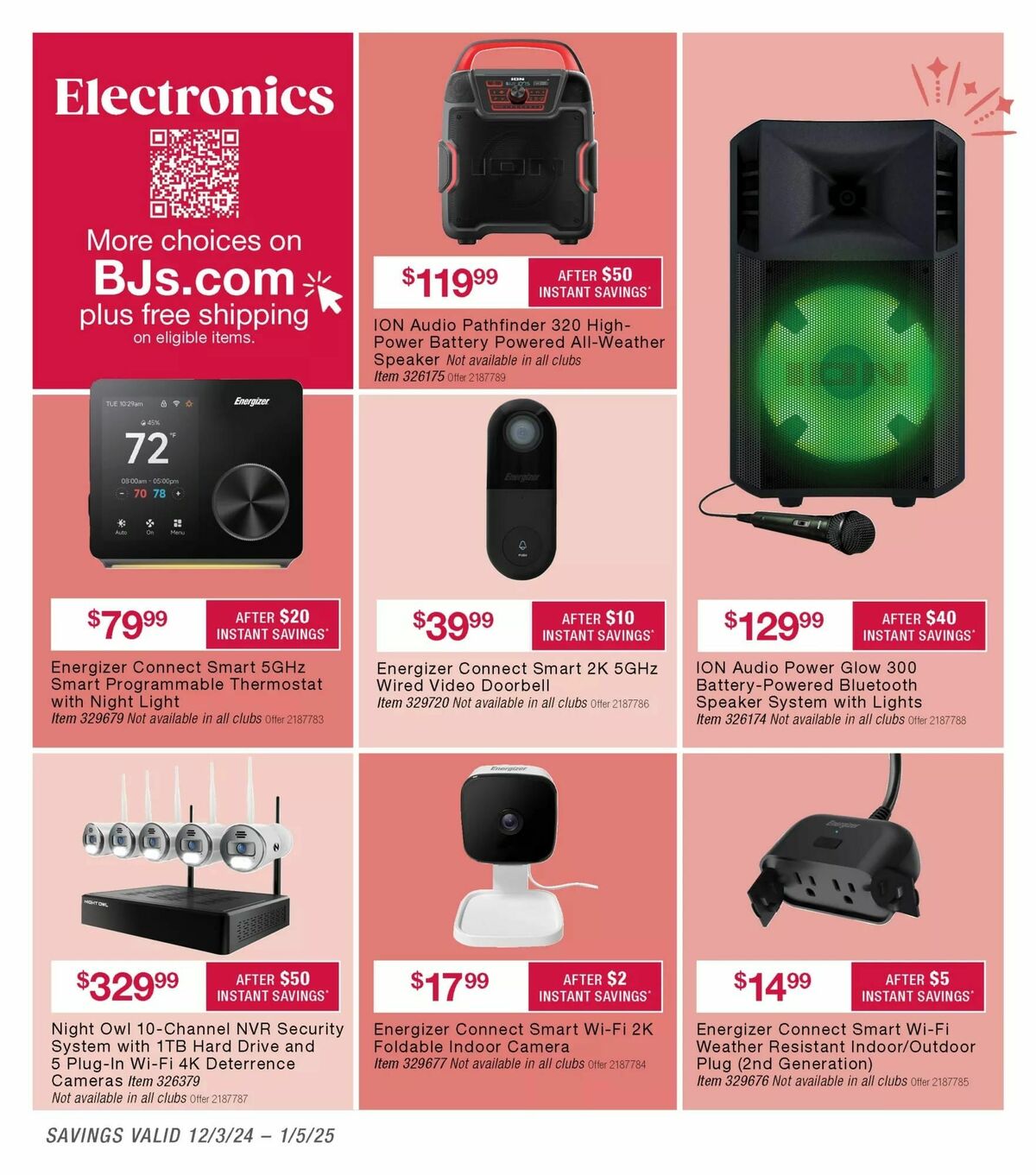 BJ's Wholesale Club Weekly Ad from December 3