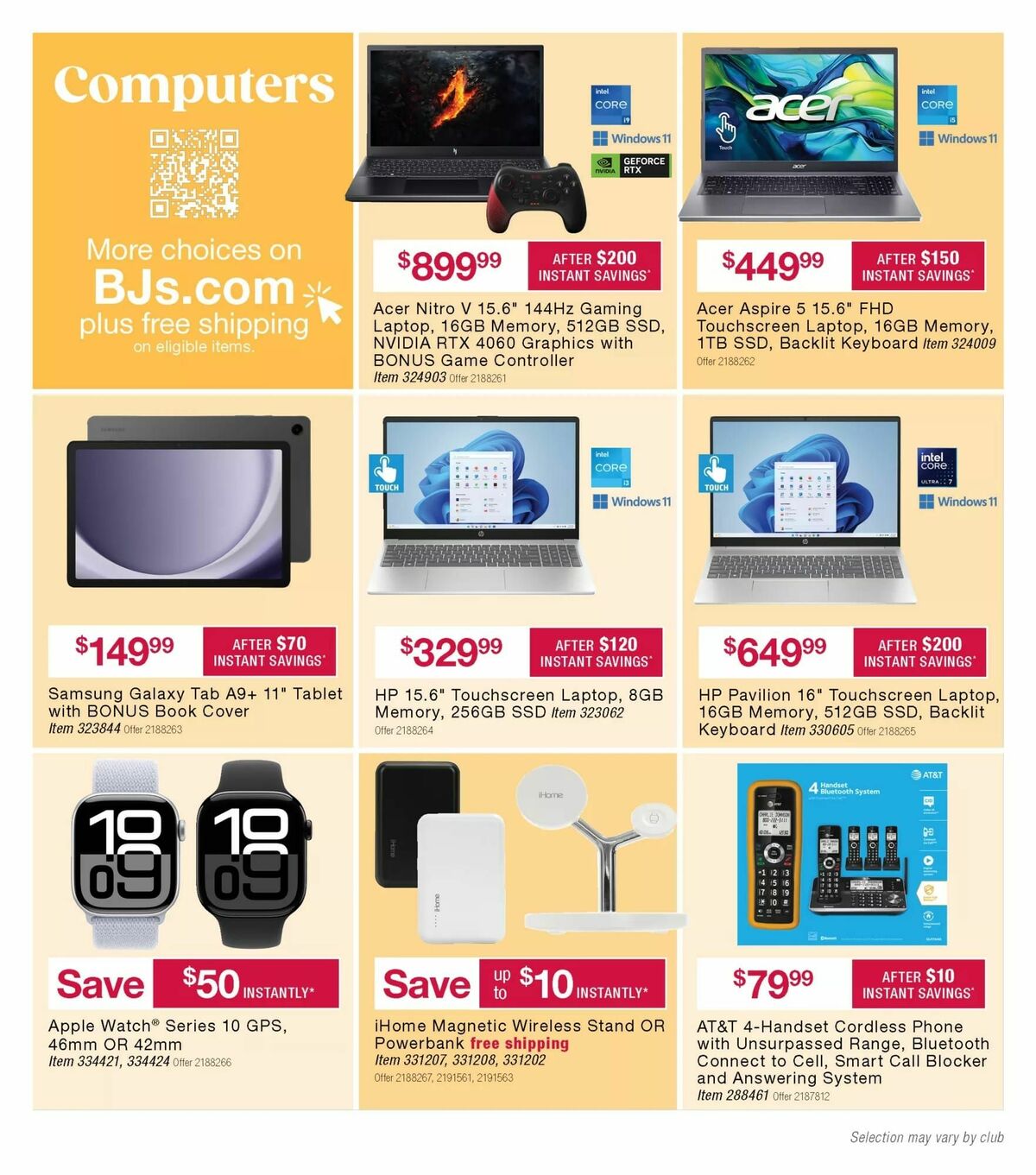 BJ's Wholesale Club Weekly Ad from December 3