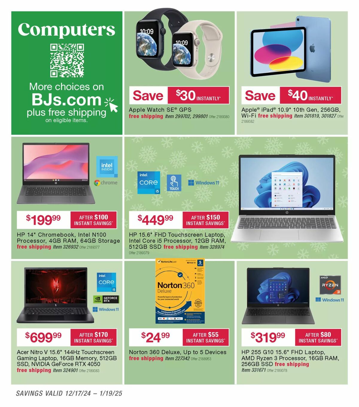 BJ's Wholesale Club Weekly Ad from December 27