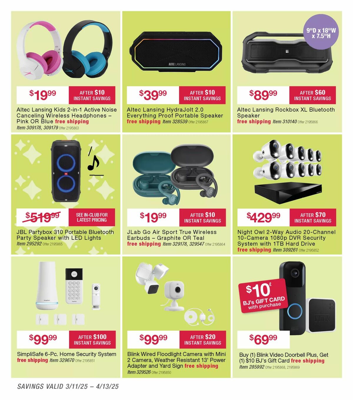 BJ's Wholesale Club Weekly Ad from March 19