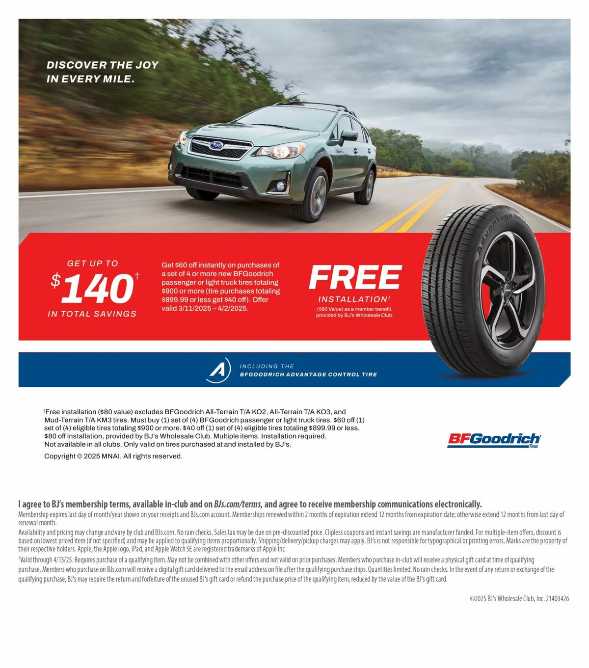 BJ's Wholesale Club Weekly Ad from March 19