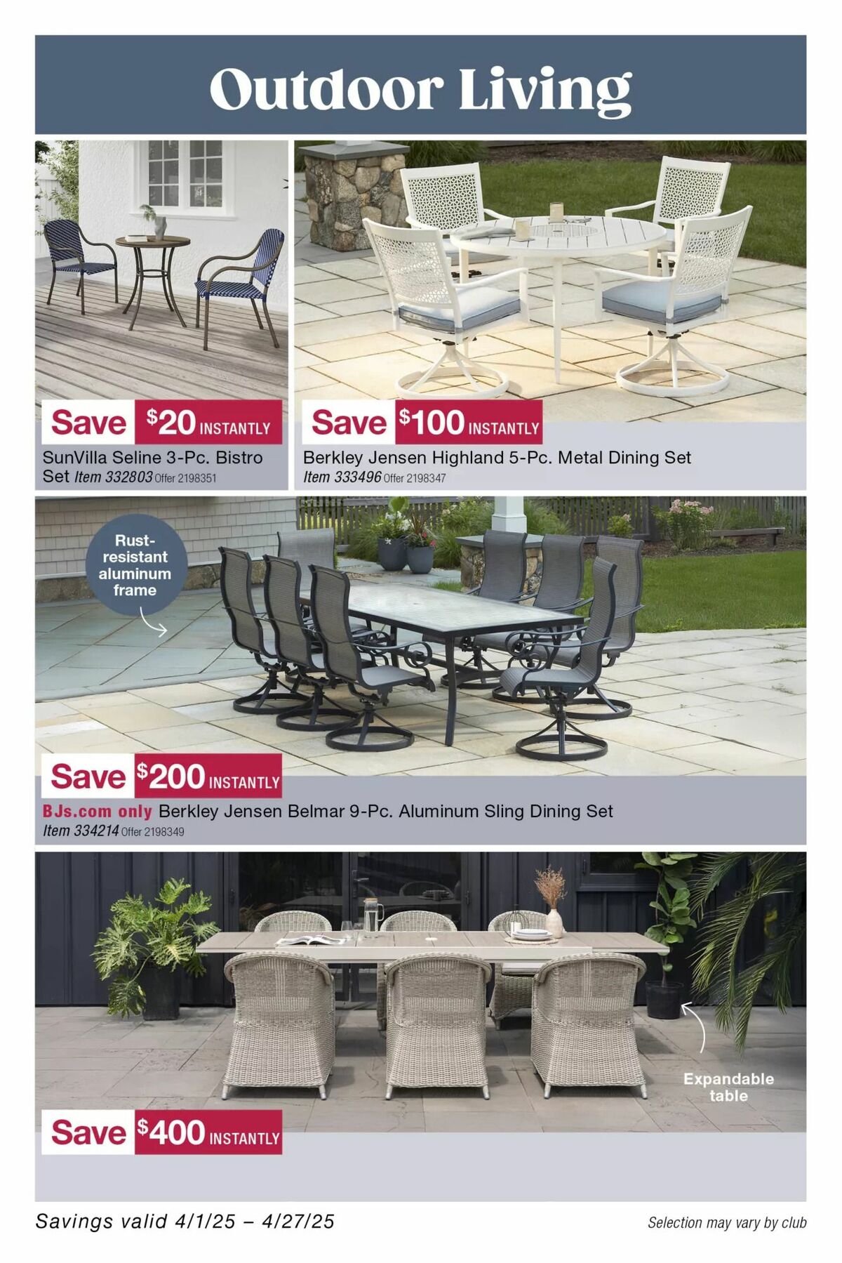 BJ's Wholesale Club Weekly Ad from April 14