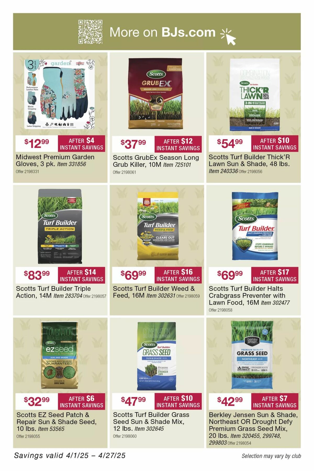BJ's Wholesale Club Weekly Ad from April 14