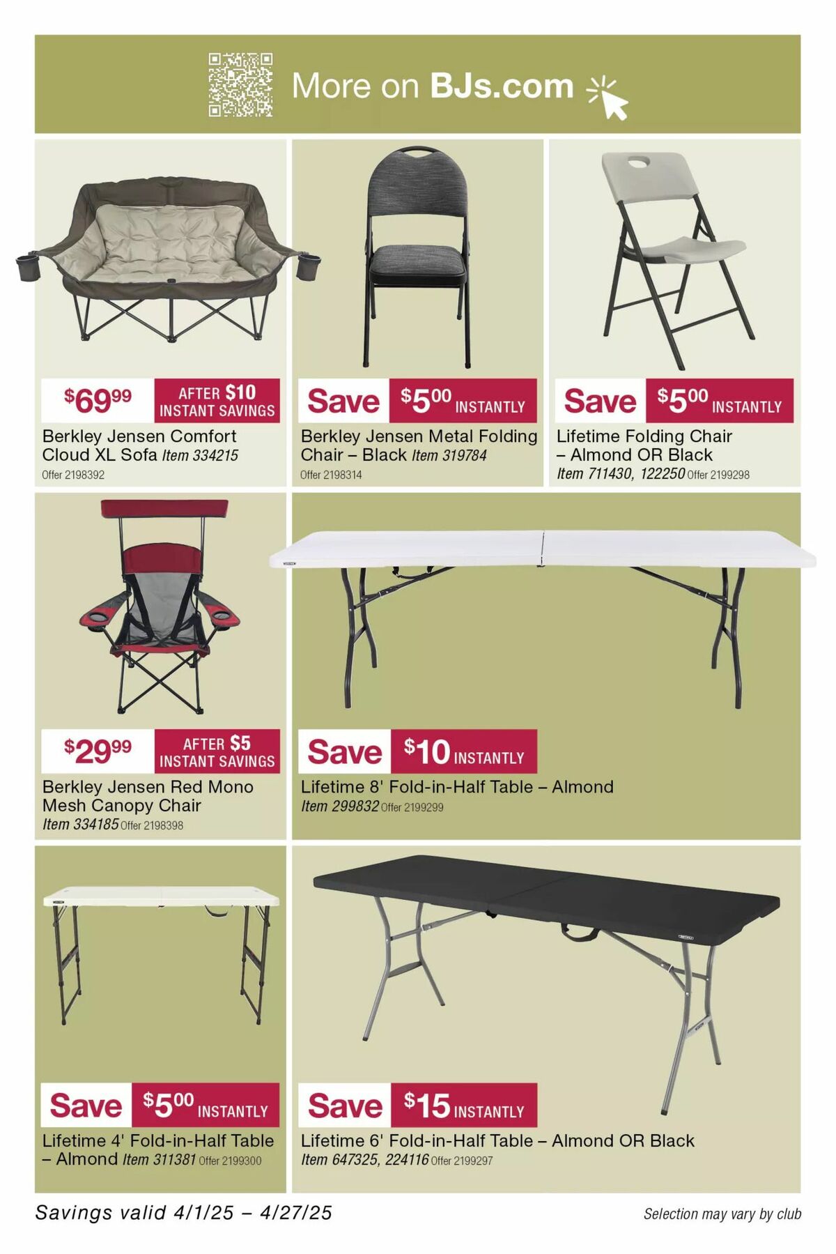 BJ's Wholesale Club Weekly Ad from April 14